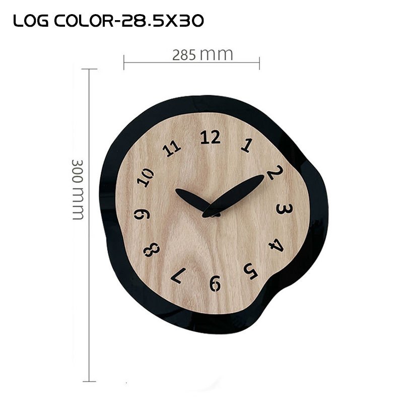 Đồng Hồ Treo Tường Màu Gỗ Đơn Giản Naafenai