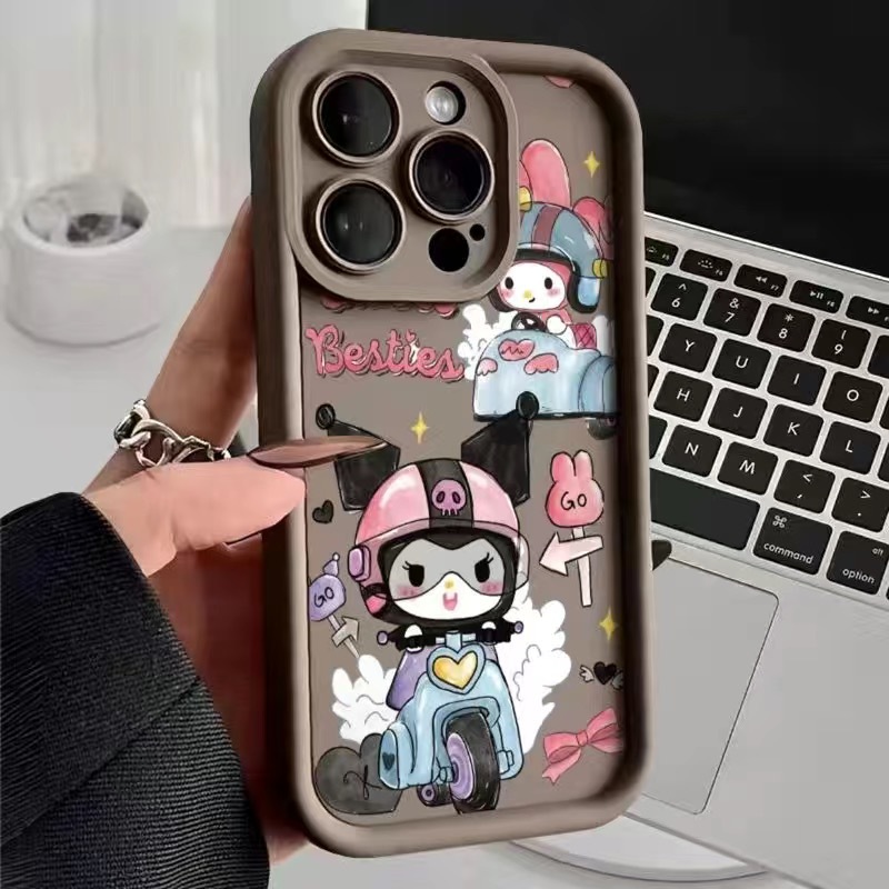Ốp lưng Honor X7 4G X8 4G 8A 7S X9 4G X7A 4G X8A 4G Thẳng biên giới ngã thỏ thiên thần mắt cảm giác da điện thoại trường hợp