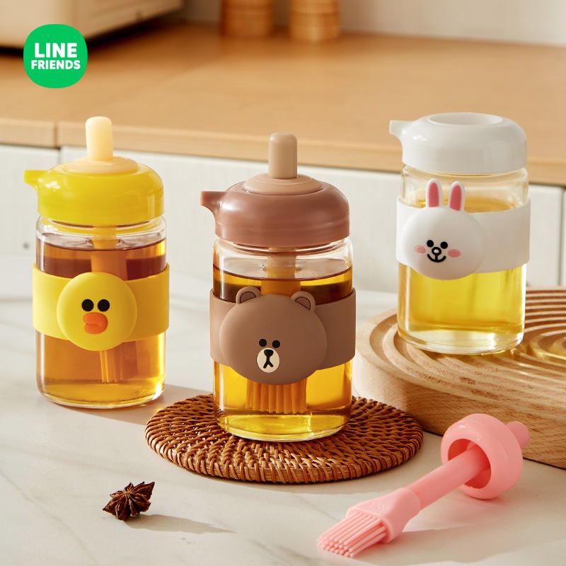 Line friends Bình Đựng Gia Vị Dầu Đậu Nành Tiện Dụng Cho Nhà Bếp