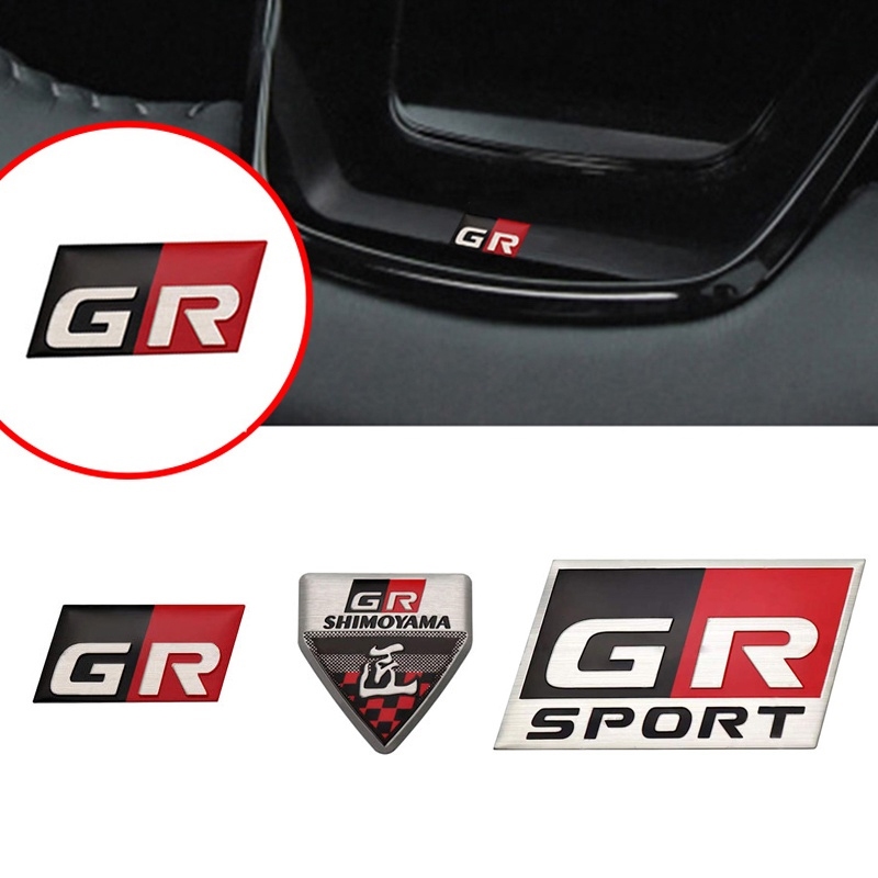 Logo Kim Loại 3D Dán Trang Trí Xe Hơi Toyota Sport GR Sport C-HR RAV4 Avensis Prado Prius Camry Mira