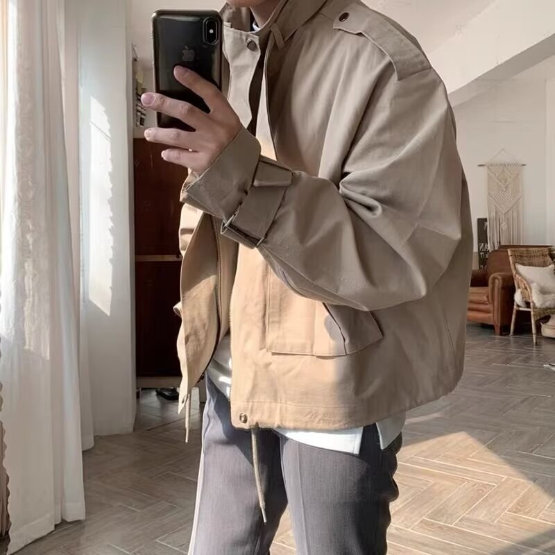 Áo Khoác bomber Dáng Rộng Thời Trang Đường Phố Cá Tính Cho Nam