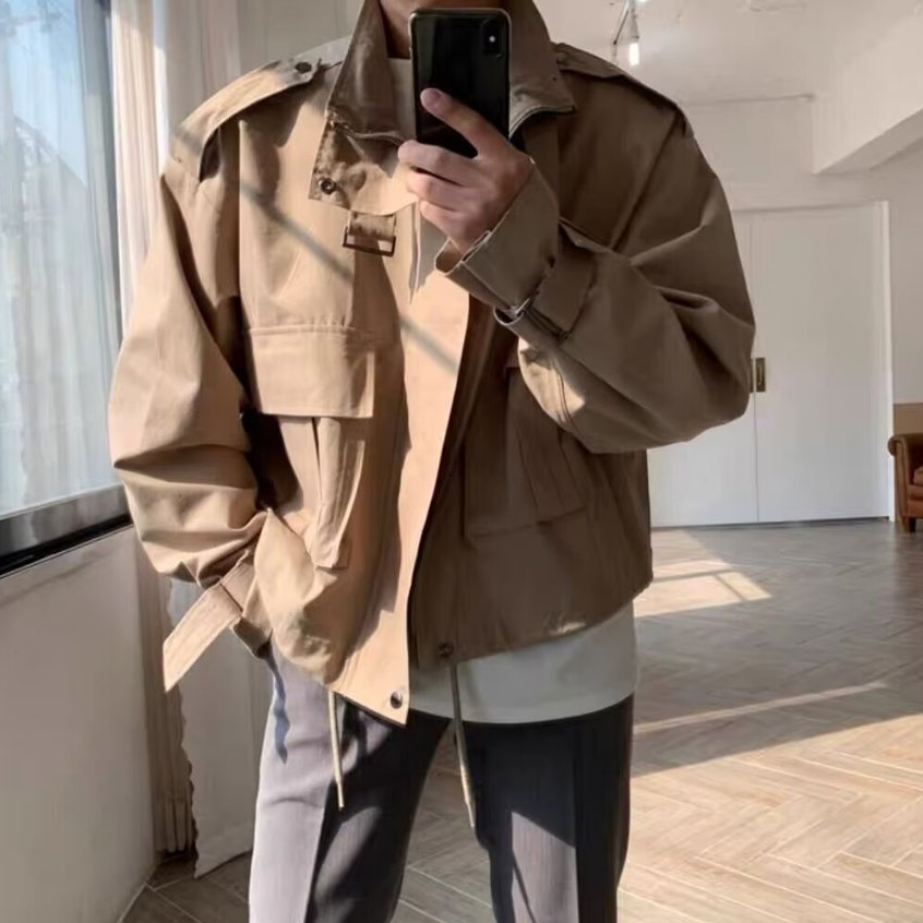 Áo Khoác bomber Dáng Rộng Thời Trang Đường Phố Cá Tính Cho Nam