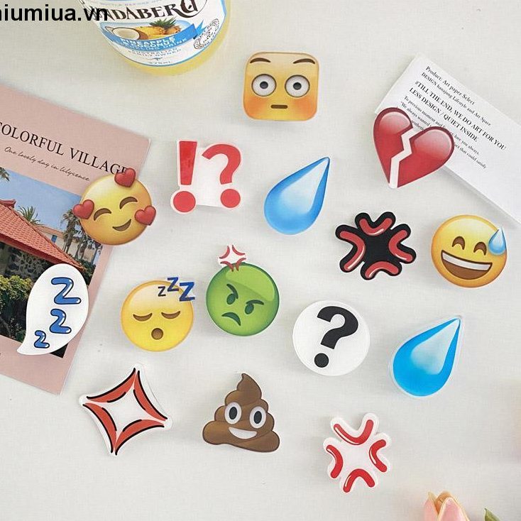 Miumiua🔮Kẹp Tóc Hình Emoji Bằng Acrylic Chống Ồn Thời Trang Cho Nữ 2024