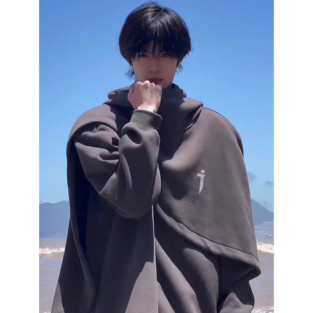 Áo Choàng hoodie Giả Hai Lớp Cổ Lọ Thời Trang Thu Đông Cho Nam Và Nữ