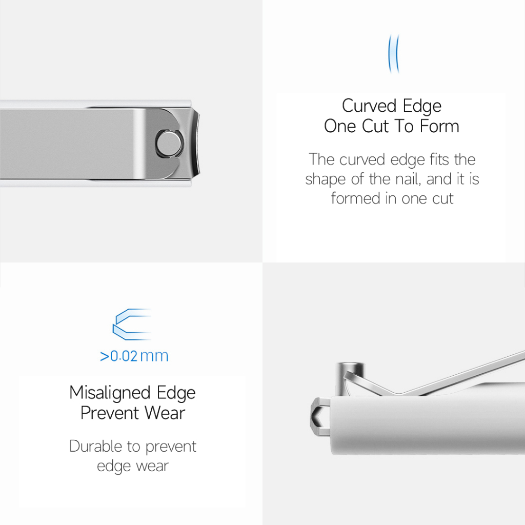 Kềm Bấm Móng Tay Mijia Xiaomi Youpin Bằng Thép Không Gỉ Chống Văng Chuyên Nghiệp Kềm Cắt Móng Tay
