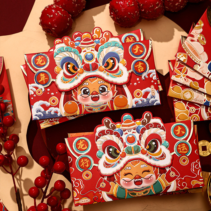 Bộ 4 bao Lì Xì Đỏ May Mắn Cho Năm Mới 2024