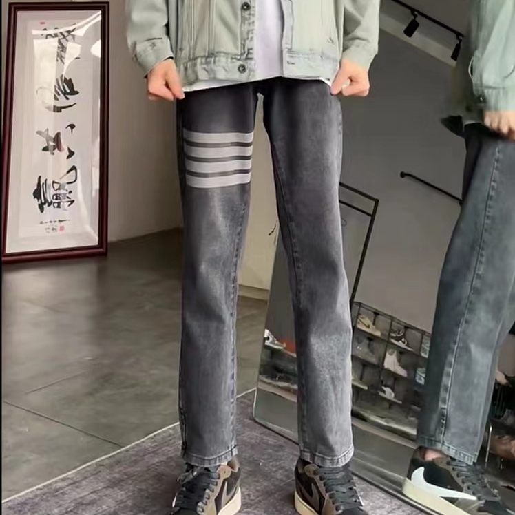 Quần tây nam thời trang skinny Sọcquần ống rộng mùa hè sexy street style quần âu nam