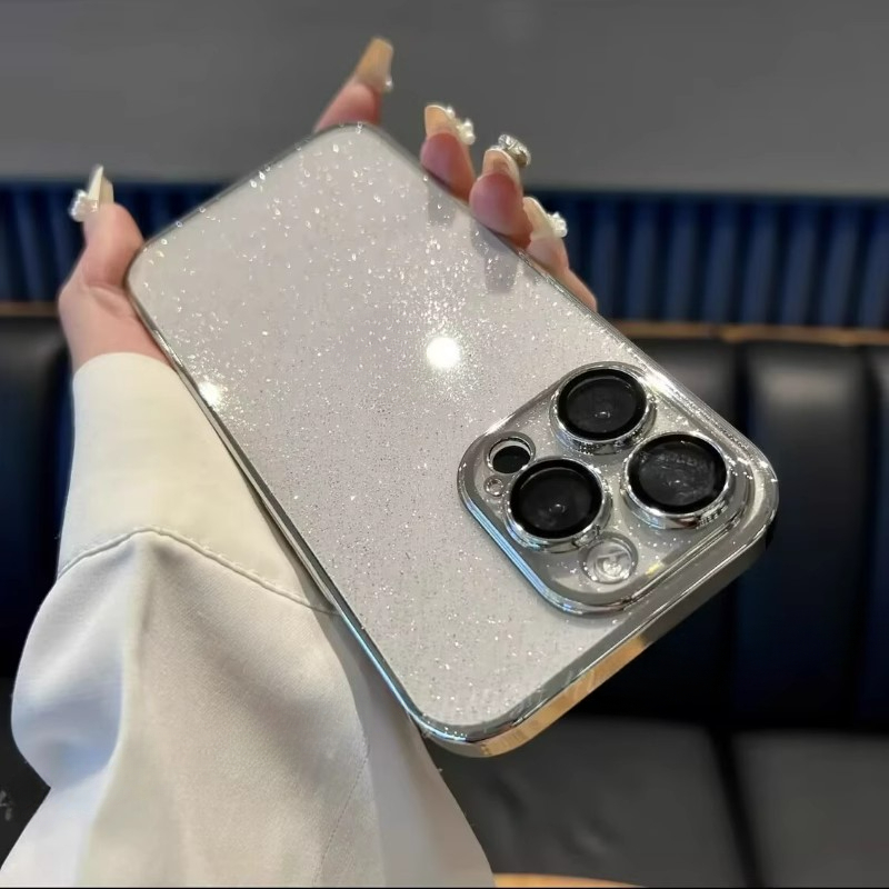 ốp điện thoại iphone 15 14 13 pro max vệ camera case iPhone Ốp Lưng Kim Tuyến Trong Cho Điện Thoại Iphone14 13 12 Pro Max 14 Chống Sốc