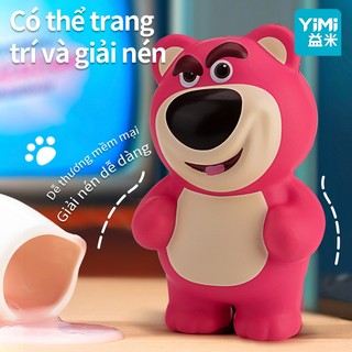YIMI Strawberry Bear Toy Stretch Peach Squeeze Giảm căng thẳng Đồ chơi bóp chậm