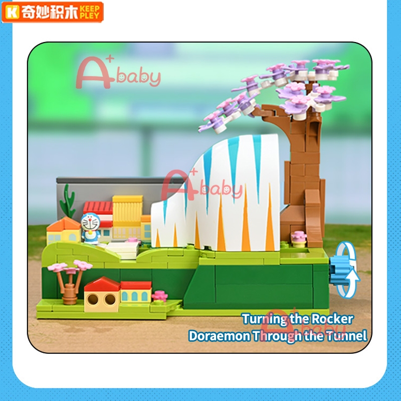 Keeppley Doraemon Khối Xây Dựng Đường Hầm Màu Bạc Hình