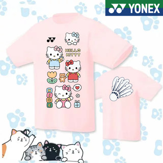  Áo cầu lông YONEX mới nam nữ tay ngắn lưới khô nhanh bóng bàn thoáng khí và thoải mái tập luyện quần áo thể thao hàng đầu 