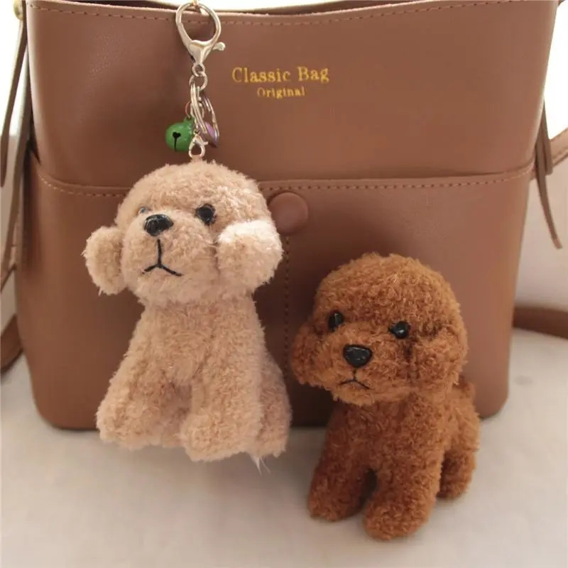 Dễ Thương Móc Khóa Hình Cún poodle Nhồi Bông Đáng Yêu