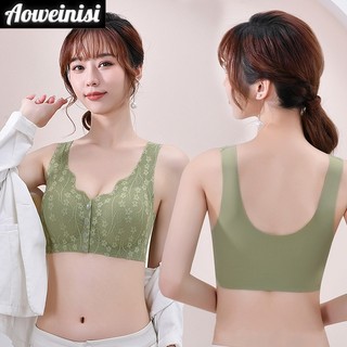 Áo ngực AOWEINISI Mới không có vòng thép nhỏ ngực thu thập sexy ren song song ngực điều chỉnh toàn bộ chống chảy xệ Bra