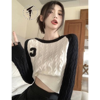 MeiXueMeiLin Áo sweater dệt kim cổ tròn dáng rộng phong cách Hàn Quốc thời trang cho nữ tùy chọn màu sắc
