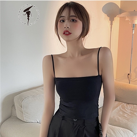 Áo croptop hai dây 5 màu tùy chọn phong cách Hàn Quốc thời trang cho nữ