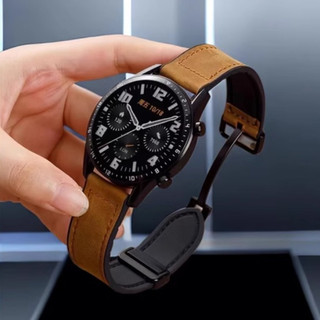 Phù Hợp Dây Đeo Bằng Da Ngựa Có Khóa Nam Châm Cho Đồng Hồ huawei gt4 gt2 / gt3pro 3 / 4pro