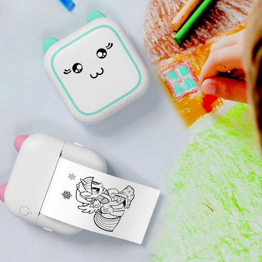 Máy in Bluetooth mini cầm tay di động, bảo vệ túi