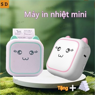 💥Hàng mới đến💥 [Hà Nội vận chuyển] 💖Máy In Nhãn mini Kết Nối bluetooth Không Mực In Ảnh Cho Điện Thoại