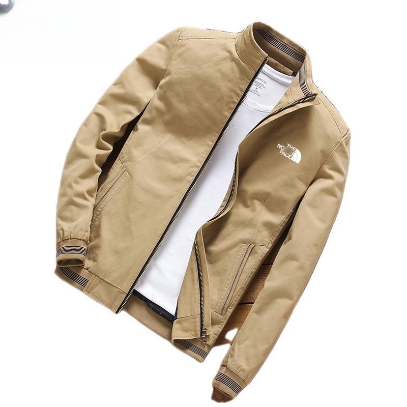 Áo Khoác Cổ Đứng Ôm Dáng Chất Liệu 100% Cotton Phong Cách Hàn Quốc Thời Trang Xuân Thu Cho Nam