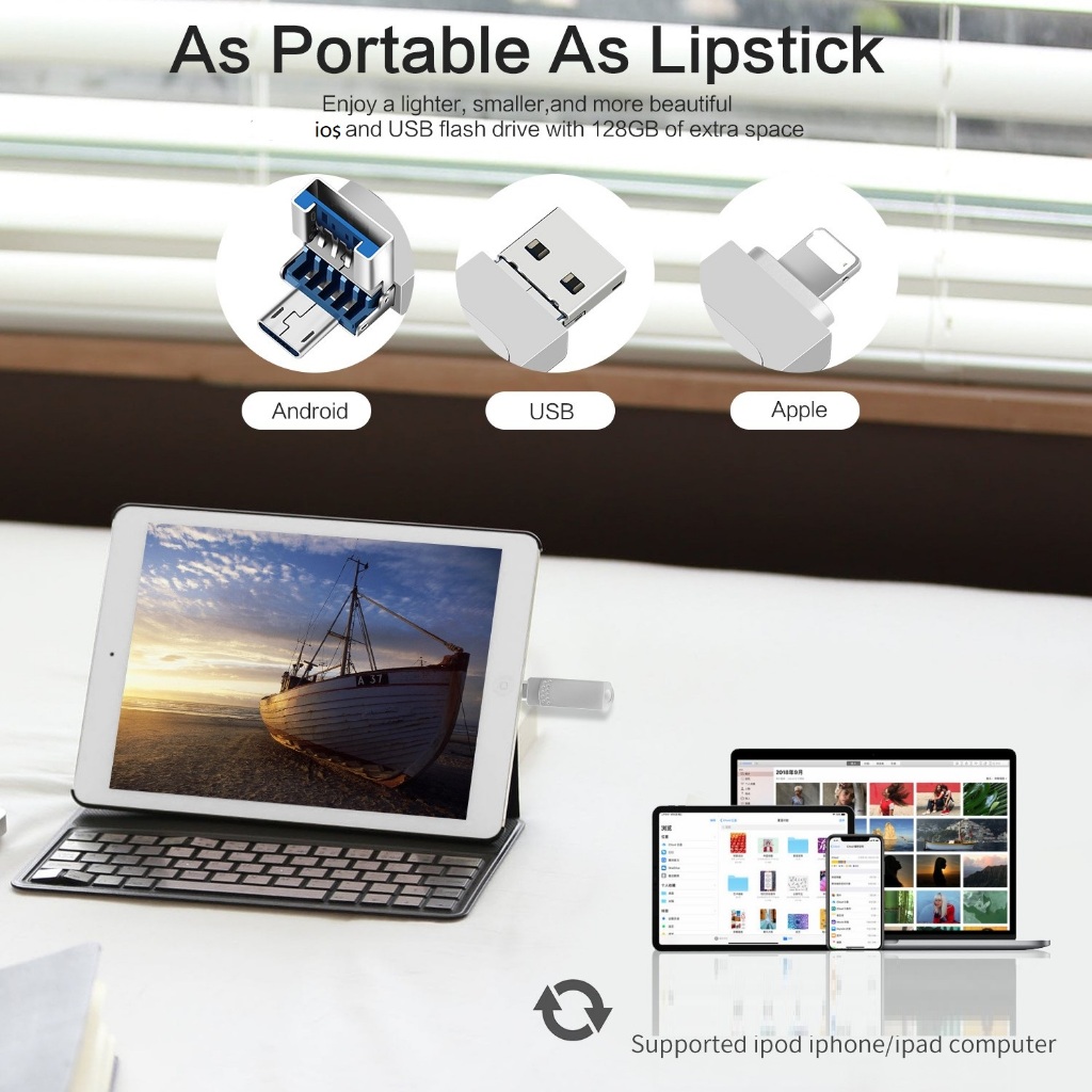 Ổ Đĩa flash usb 2tb 3 Trong 1 Cho iphone 11 12 14 pro ipad otg android
