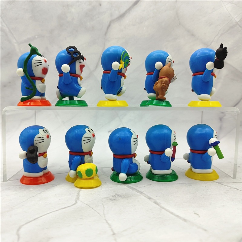Set 10 Mô Hình Mèo Máy doraemon 5cm Dễ Thương
