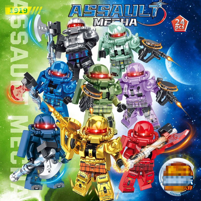 Mô Hình Đồ Chơi Khối Gạch mini Chiến Binh Assassin Metault mecha