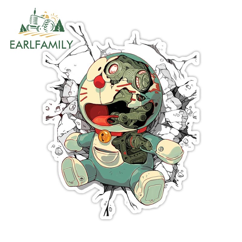 Stickers Dán Trang Trí Xe Hơi Chống Thấm Nước Chống Trầy Xước Kích Thước 13Cmx8.6Cm Hình doraemon