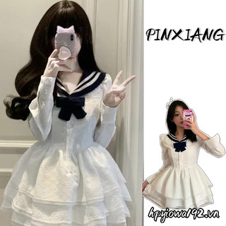 Đầm Trắng Thắt Nơ Phong Cách Pháp Ngọt Ngào Cho Nữ