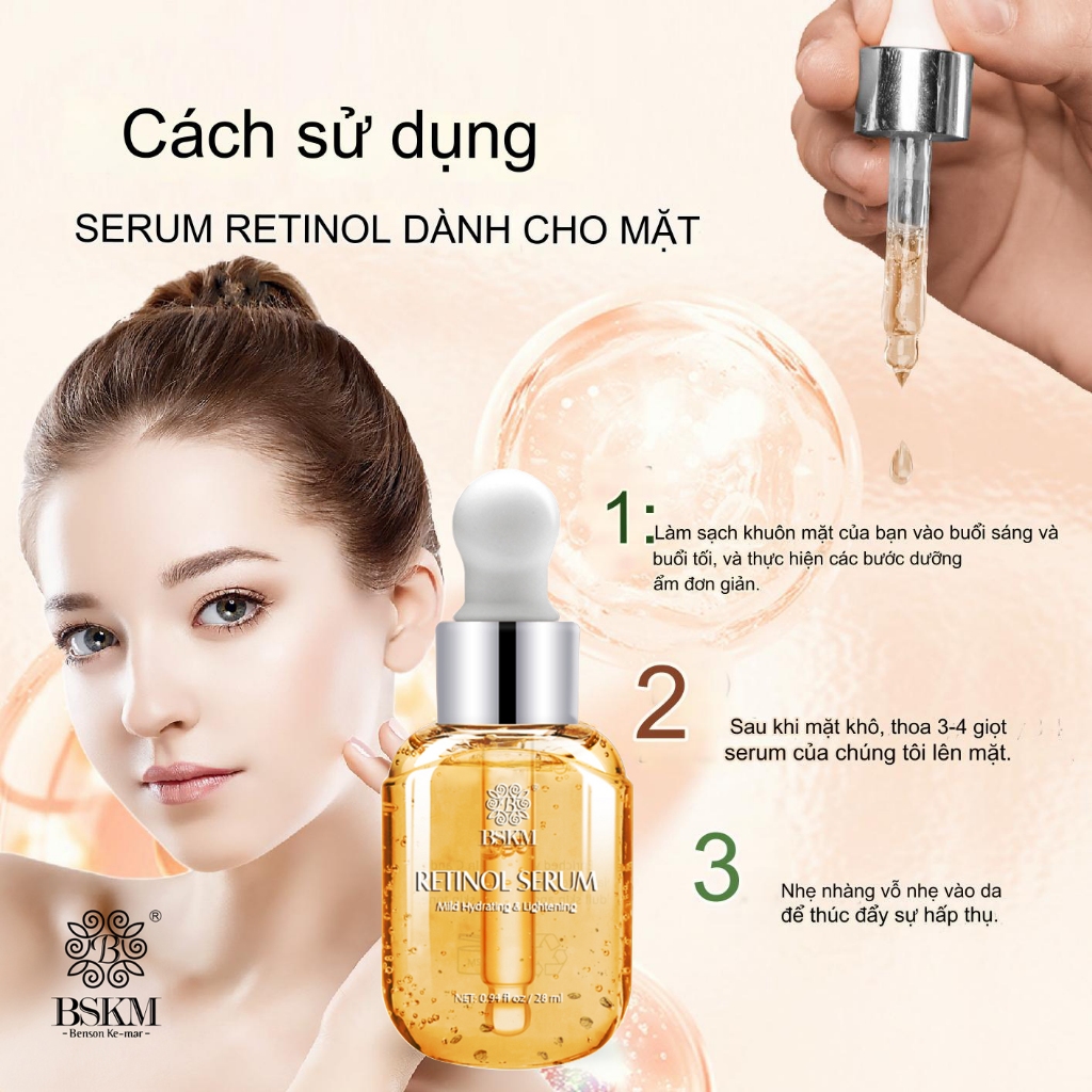 BSKM Serum Vitamin C + Serum Retinol Làm Trắng Chống Lão Hóa Làm Sáng Da 0.94fl oz / 28ml