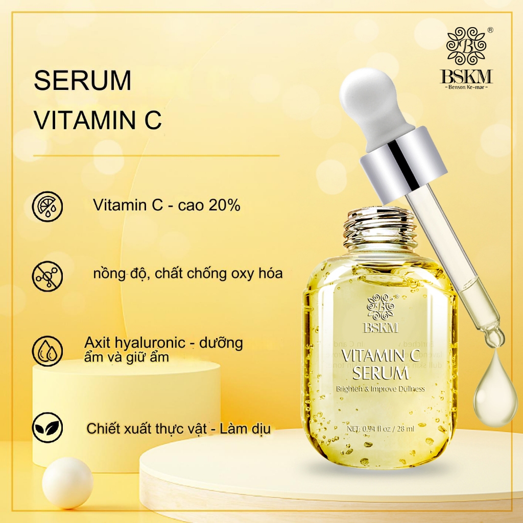 BSKM Serum Vitamin C + Serum Retinol Làm Trắng Chống Lão Hóa Làm Sáng Da 0.94fl oz / 28ml