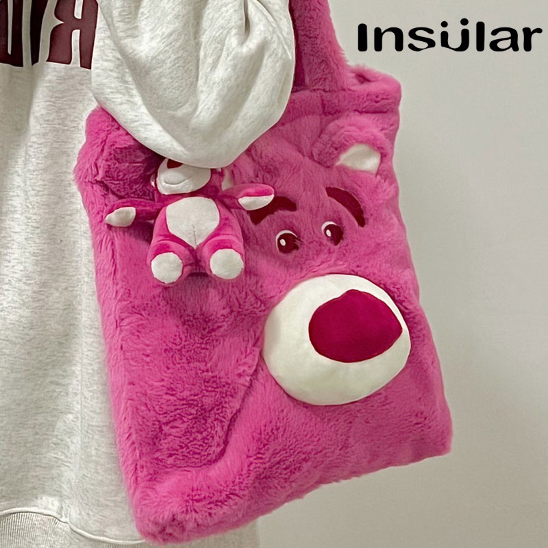 Túi xách đeo vai INSULAR họa tiết hoạt hình phong cách Hong Kong cho nữ