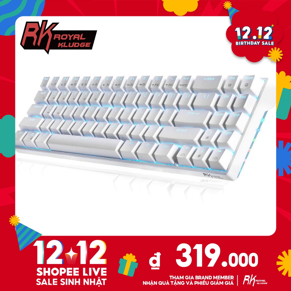 Đèn Led rk royal kludge rk71 Ánh Sáng Xanh Với Chế Độ Kép 71 Phím