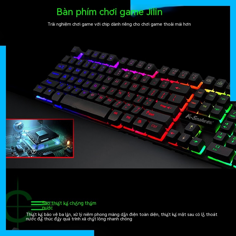 Bộ Bàn Phím Và Chuột Chơi game viper km-320 Nhiều Màu Sắc