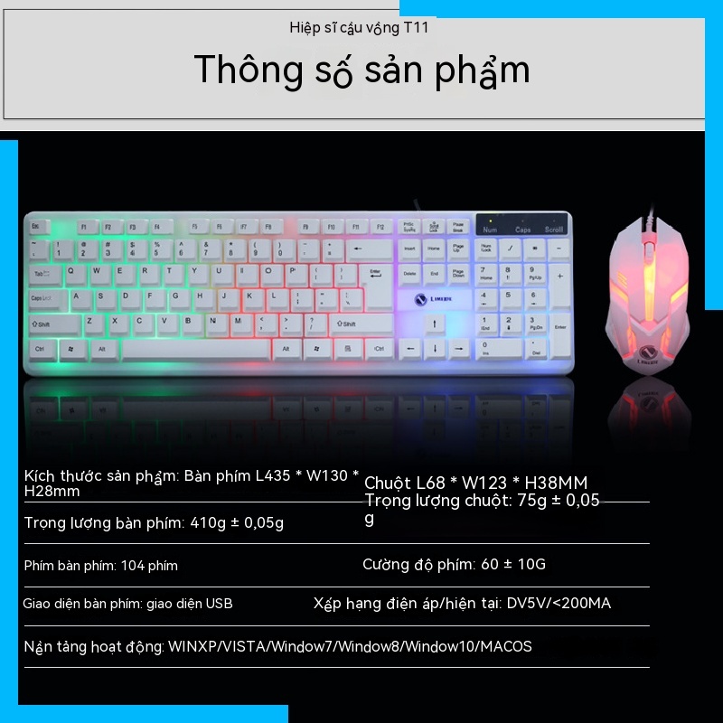 Bộ Bàn Phím Và Chuột Chơi Game Có Dây gtx300