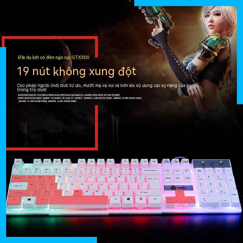 Bộ Bàn Phím Và Chuột Chơi Game Có Dây gtx300