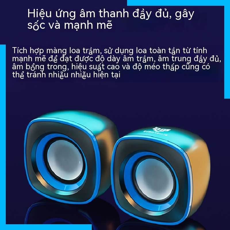 Loa Máy Tính Để Bàn mini Siêu Trầm Có Dây Mang Đi Tiện Dụng