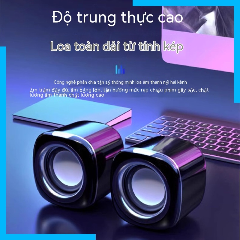 Loa Máy Tính Để Bàn mini Siêu Trầm Có Dây Mang Đi Tiện Dụng