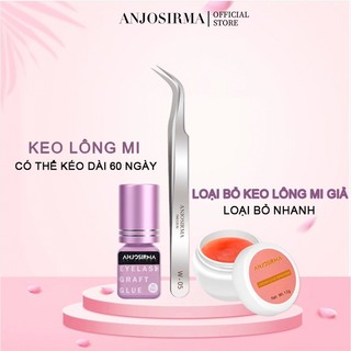 Anjosirma gel Tháo Mi Giả 3s Nhanh Khô Màu Đen 5ml