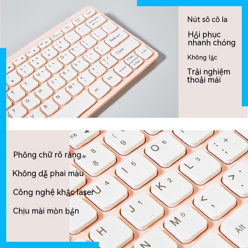 Bộ Bàn Phím Và Chuột Không Dây 2.4g 78 Phím