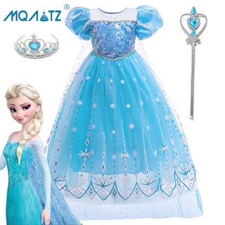 Mtatz Đầm Hóa Trang Công Chúa Tay Ngắn Đính Kim Sa Cho Bé Gái 2-10 Tuổi bx1751