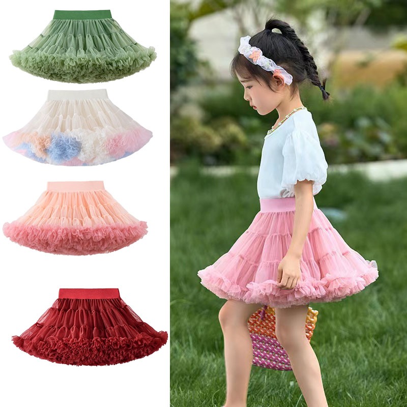 Đầm Xoè tutu Phong Cách Công Chúa Cho Bé Gái