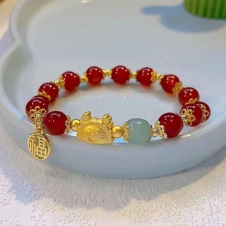 1 vòng tay chuỗi hạt vàng xâu chuỗi hình rồng
