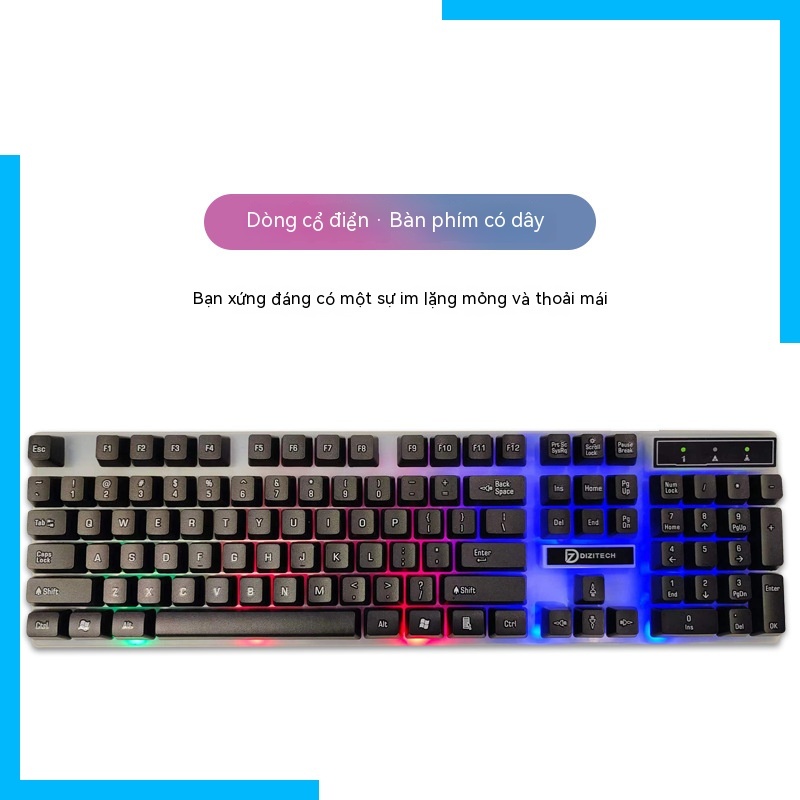 Bộ Bàn Phím Và Chuột Máy Tính Có Dây rgb Nhiều Màu