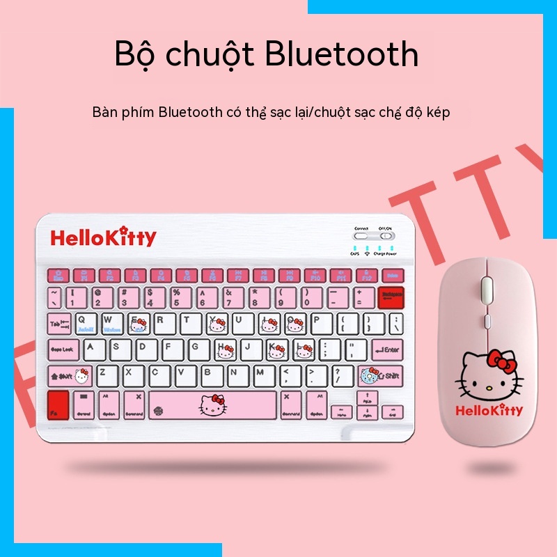 Bộ Bàn Phím bluetooth Và Chuột Hoạt Hình Nhiều Màu Sắc