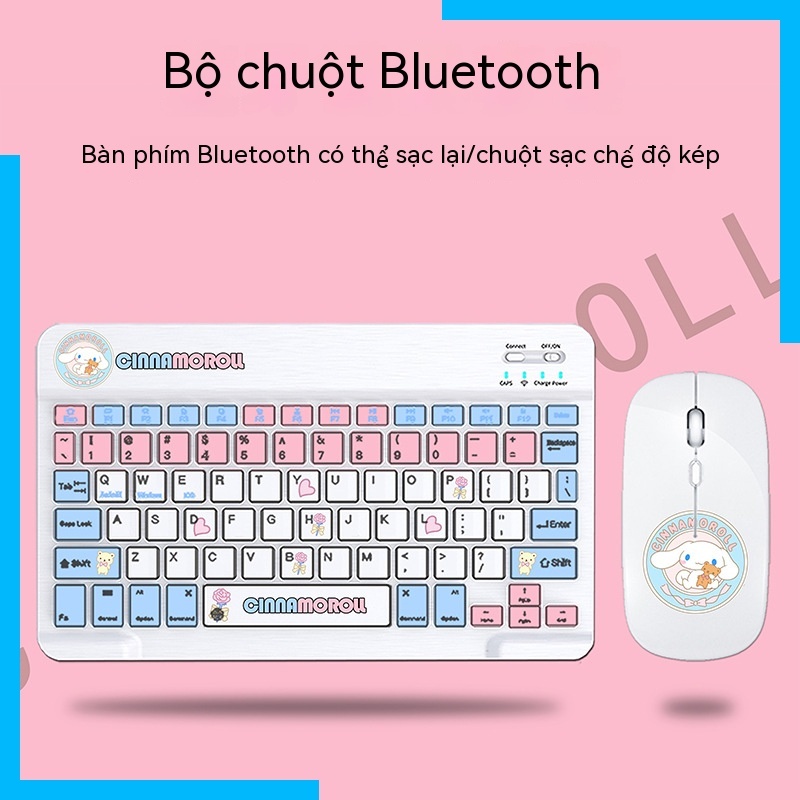 Bộ Bàn Phím bluetooth Và Chuột Hoạt Hình Nhiều Màu Sắc
