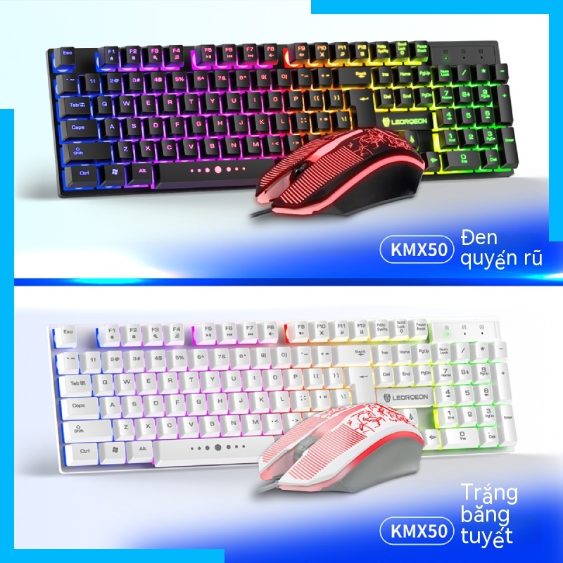 Bộ Bàn Phím Và Chuột rgb Có Dây usb Nhiều Màu Sắc Cho Máy Tính
