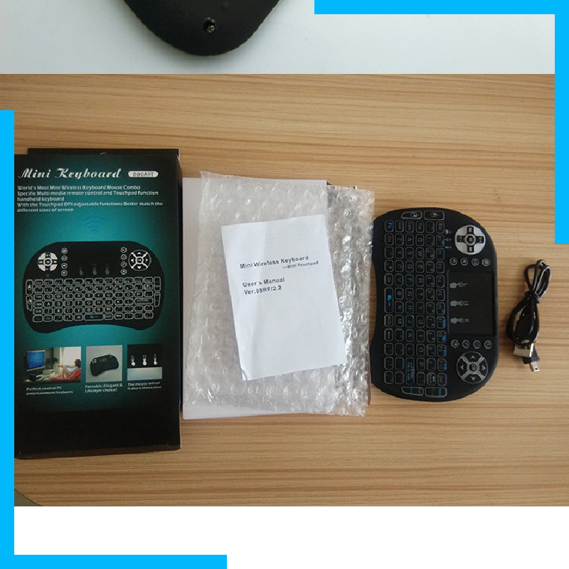 Bàn Phím mini i8 i8 Không Dây 2.4g Có Đèn Nền Dùng Để Chơi Game
