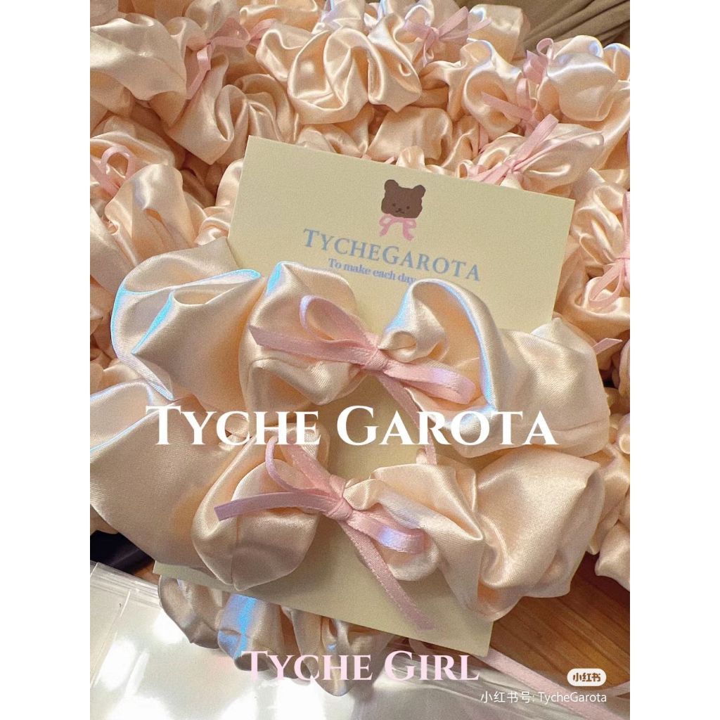 Dây Buộc Tóc Vải Lụa satin Thắt Nơ Xinh Xắn