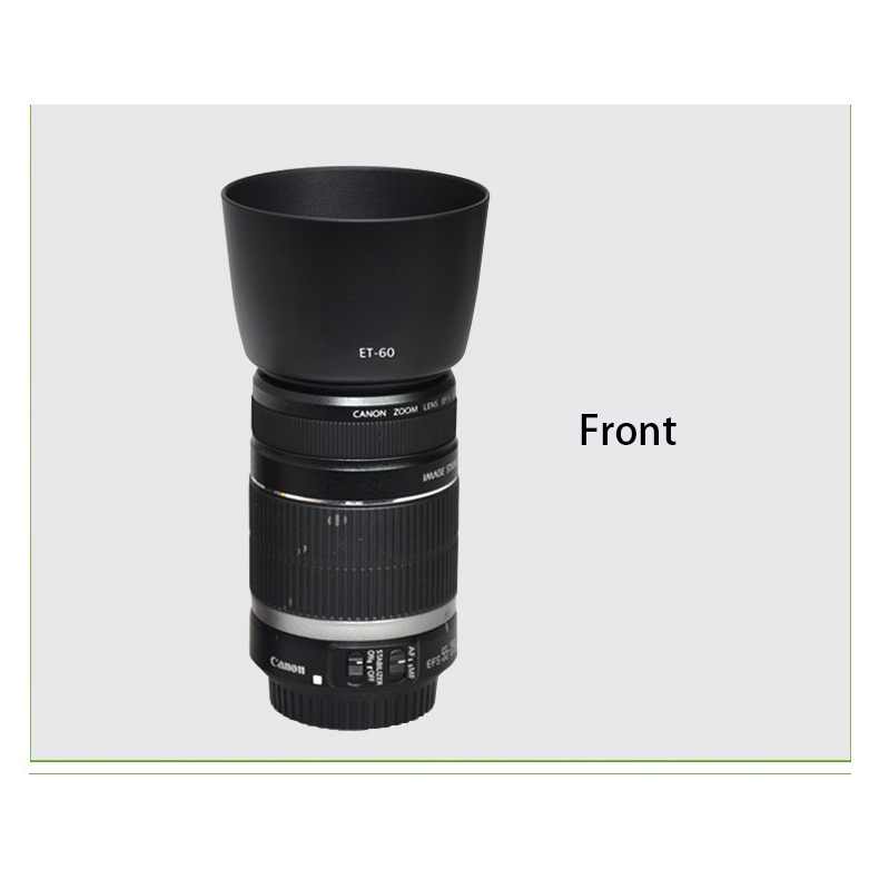 Loa Che Nắng bizoe et-60 Cho Ống Kính Máy Ảnh canon 55-250 / 75-300ii / 90-300 1000d / 1100d / 1200d / 1300d / camera 58mm