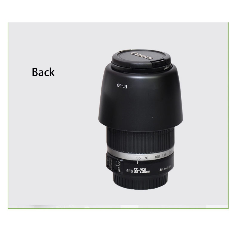 Loa Che Nắng bizoe et-60 Cho Ống Kính Máy Ảnh canon 55-250 / 75-300ii / 90-300 1000d / 1100d / 1200d / 1300d / camera 58mm